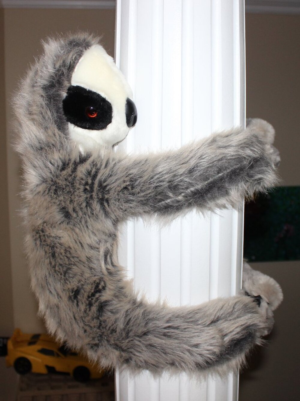 3/$77❤️handmade LUCY'S TOYS Realistic Grey Sloth Hugs Loop Fastener USA made